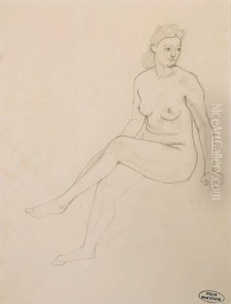 Femme Nue Oil Painting by Andre Derain