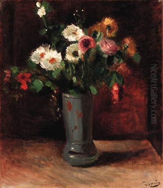 Fleurs Dans Un Vase Bleu Oil Painting by Andre Derain