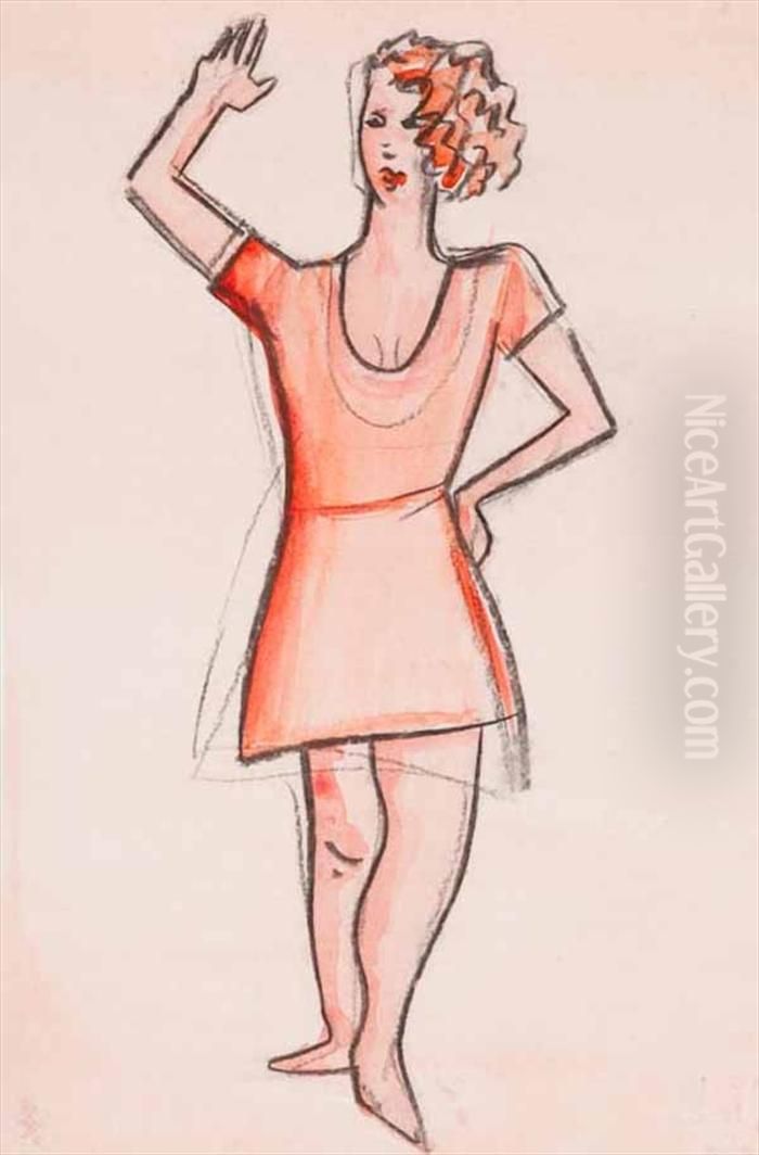 Femme Nue Assise Oil Painting by Andre Derain