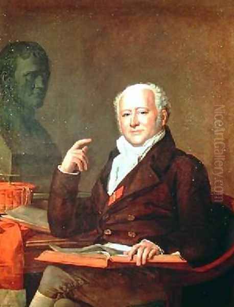 Portrait of Jean Nicolas Corvisart des Marets 1755-1821 Oil Painting by Anicet-Charles-Gabriel Lemonnier