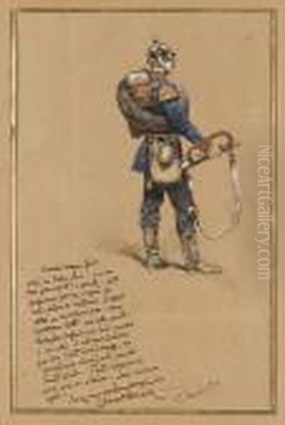 Un Soldat Avec Sa Trompette Oil Painting by Jean Baptiste Edouard Detaille