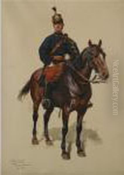 Works From The Collection Of Stanley J. Seeger
 

 
 
 

 
 Un Soldat De La Cavalerie Oil Painting by Jean Baptiste Edouard Detaille