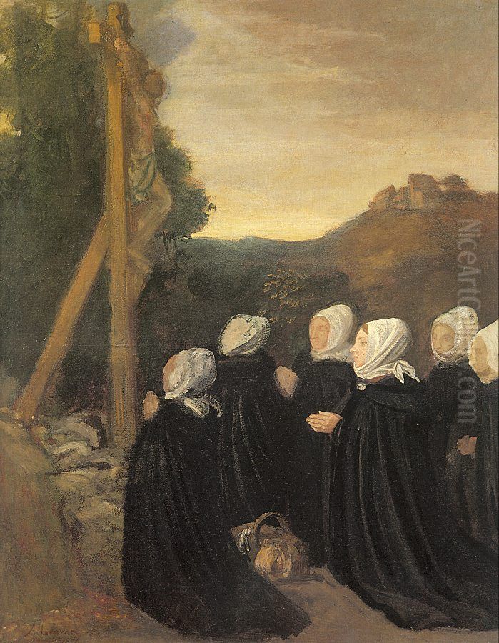 Calvary Oil Painting by Alphonse Legros