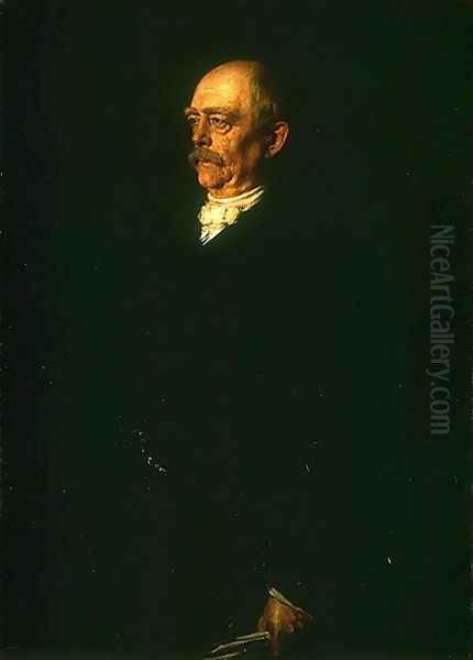 Bildnis Otto von Bismarck (Portrait of Otto von Bismarck) Oil Painting by Lenbach Franz Von