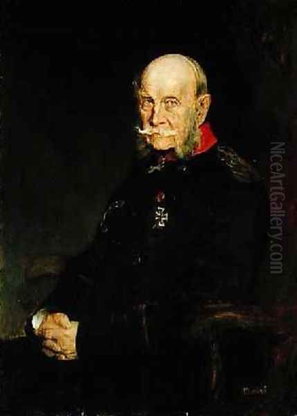 Kaiser Wilhelm I 1797-1888 Oil Painting by Lenbach Franz Von