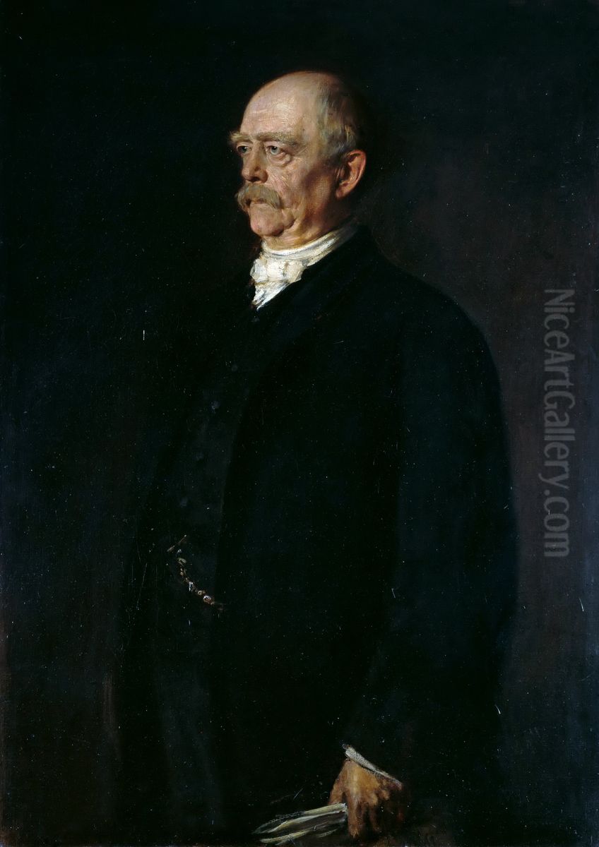 Otto von Bismarck Oil Painting by Lenbach Franz Von