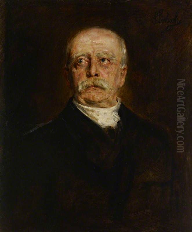 Prince Otto von Bismarck Oil Painting by Lenbach Franz Von