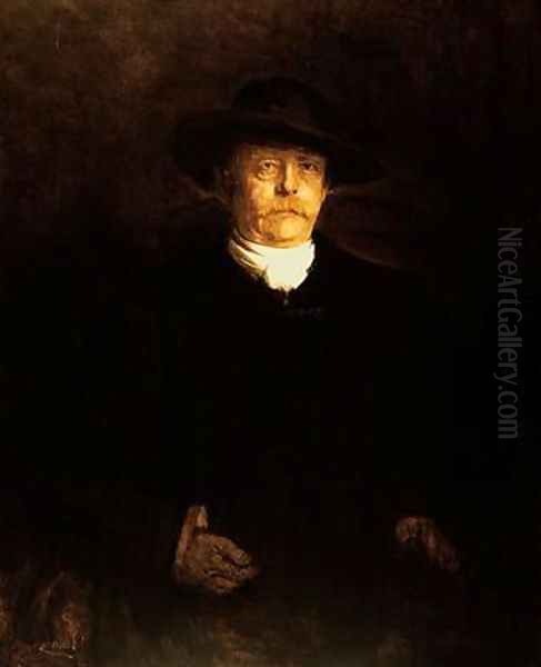 Portrait of Otto Von Bismarck Oil Painting by Lenbach Franz Von
