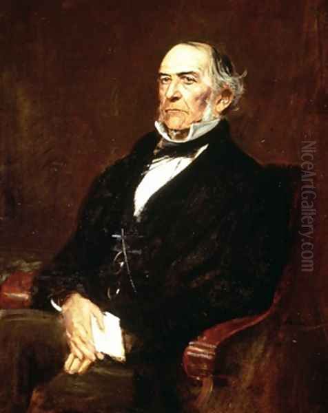 William Ewart Gladstone 1809-98 Oil Painting by Lenbach Franz Von