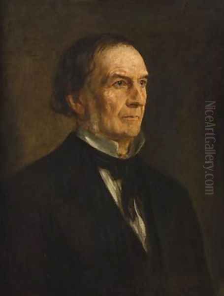 Portrait of William Ewart Gladstone Oil Painting by Lenbach Franz Von