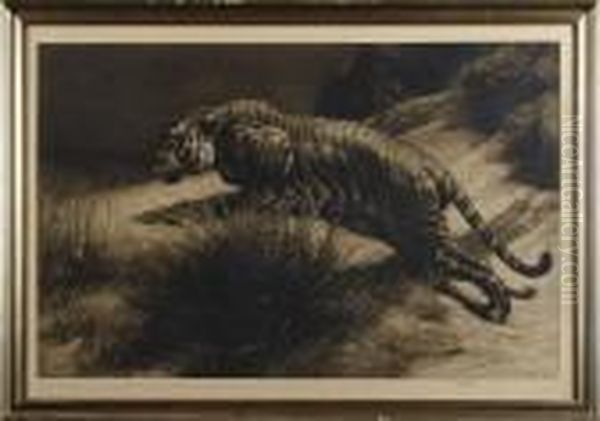 Startled Oil Painting by Herbert Thomas Dicksee