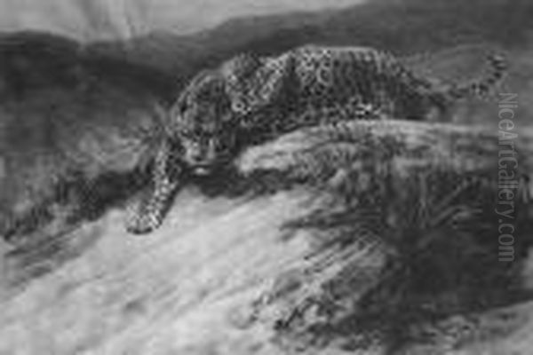 Stealth Oil Painting by Herbert Thomas Dicksee