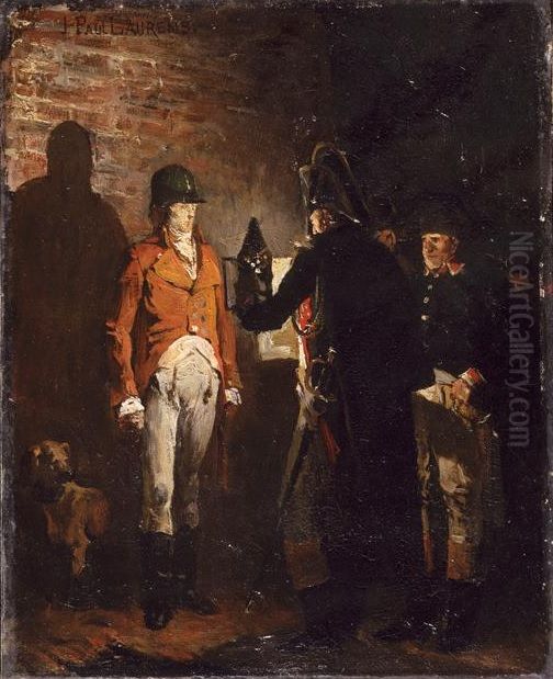 The execution of the Duke of Enghien Oil Painting by Jean-Paul Laurens