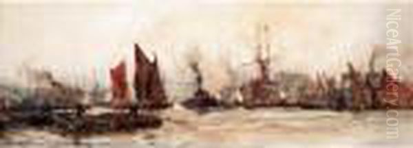 The Pool Oil Painting by Charles Edward Dixon