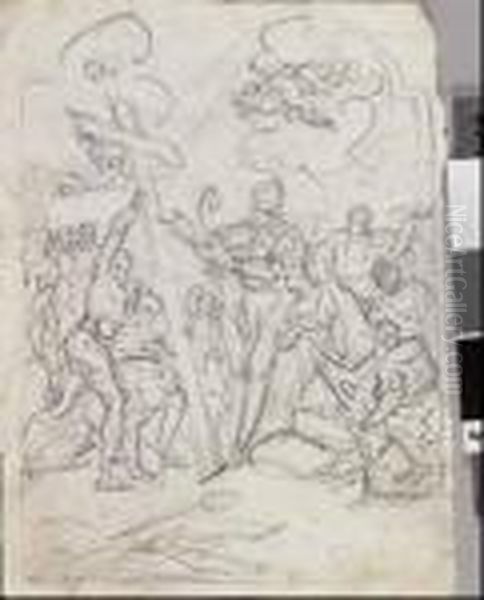 Santo Eremita In Preghiera Oil Painting by Gaspare Diziani