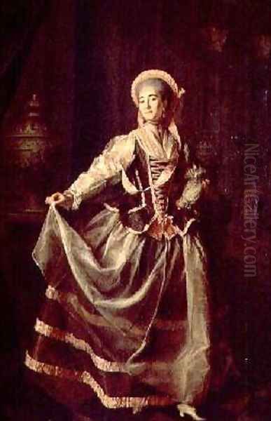 Portrait of Alexandra Petrovna Liovshina 1757-82 Oil Painting by Dmitry Levitsky