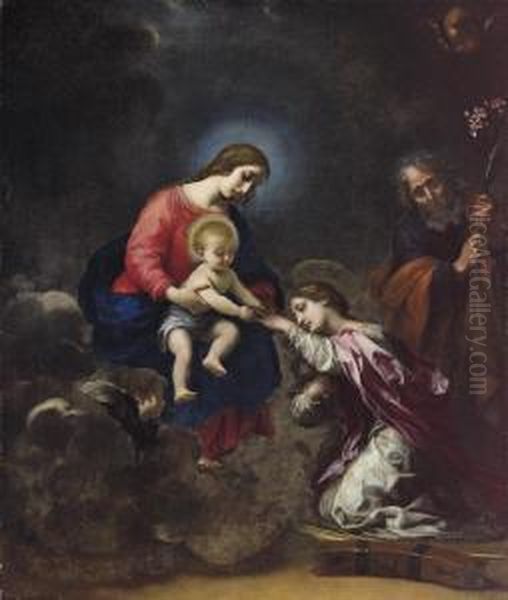 The Mystic Marriage Of Saint Catherine Of Alexandria Oil Painting by Carlo Dolci