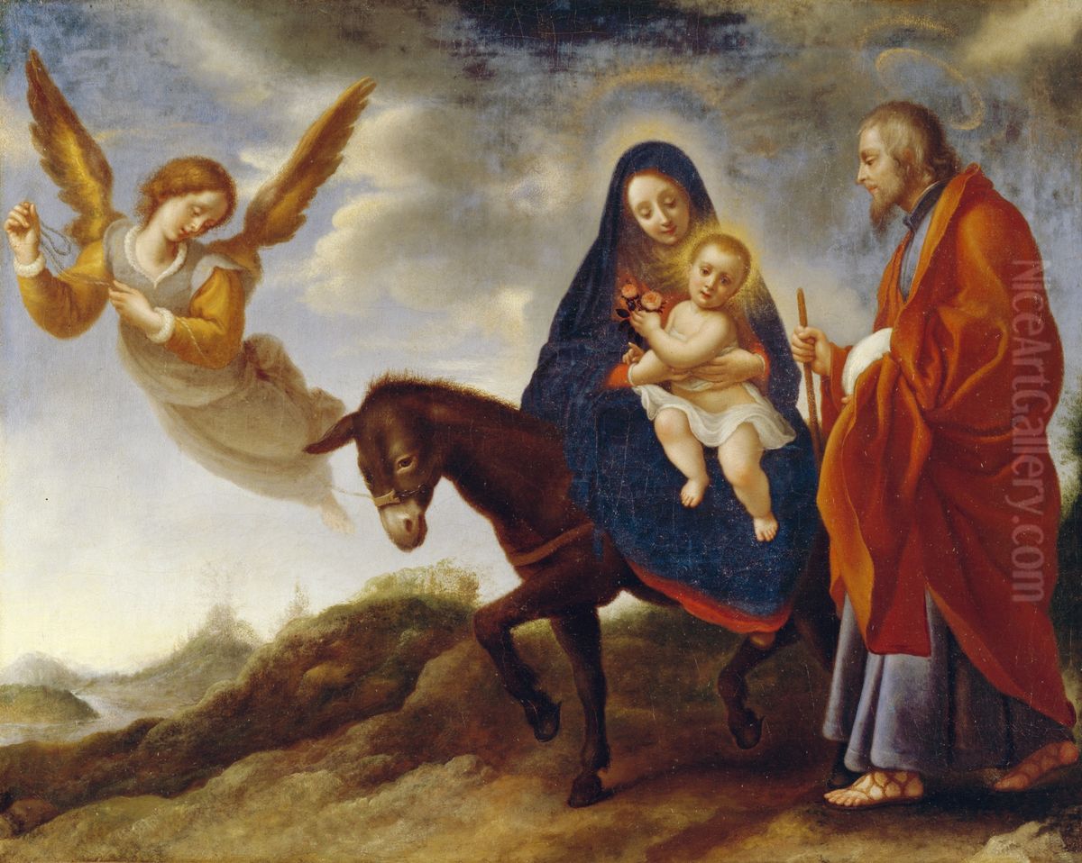 The Flight Into Egypt Oil Painting by Carlo Dolci