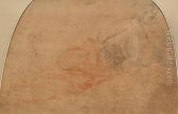 A Reclining Draped Man Oil Painting by Carlo Dolci