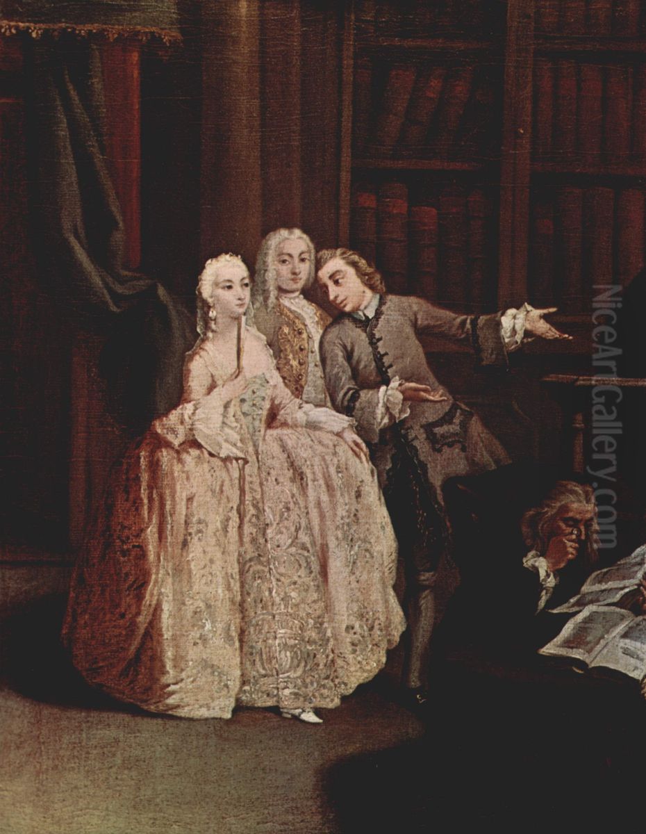 Visit to a Library Oil Painting by Pietro Longhi