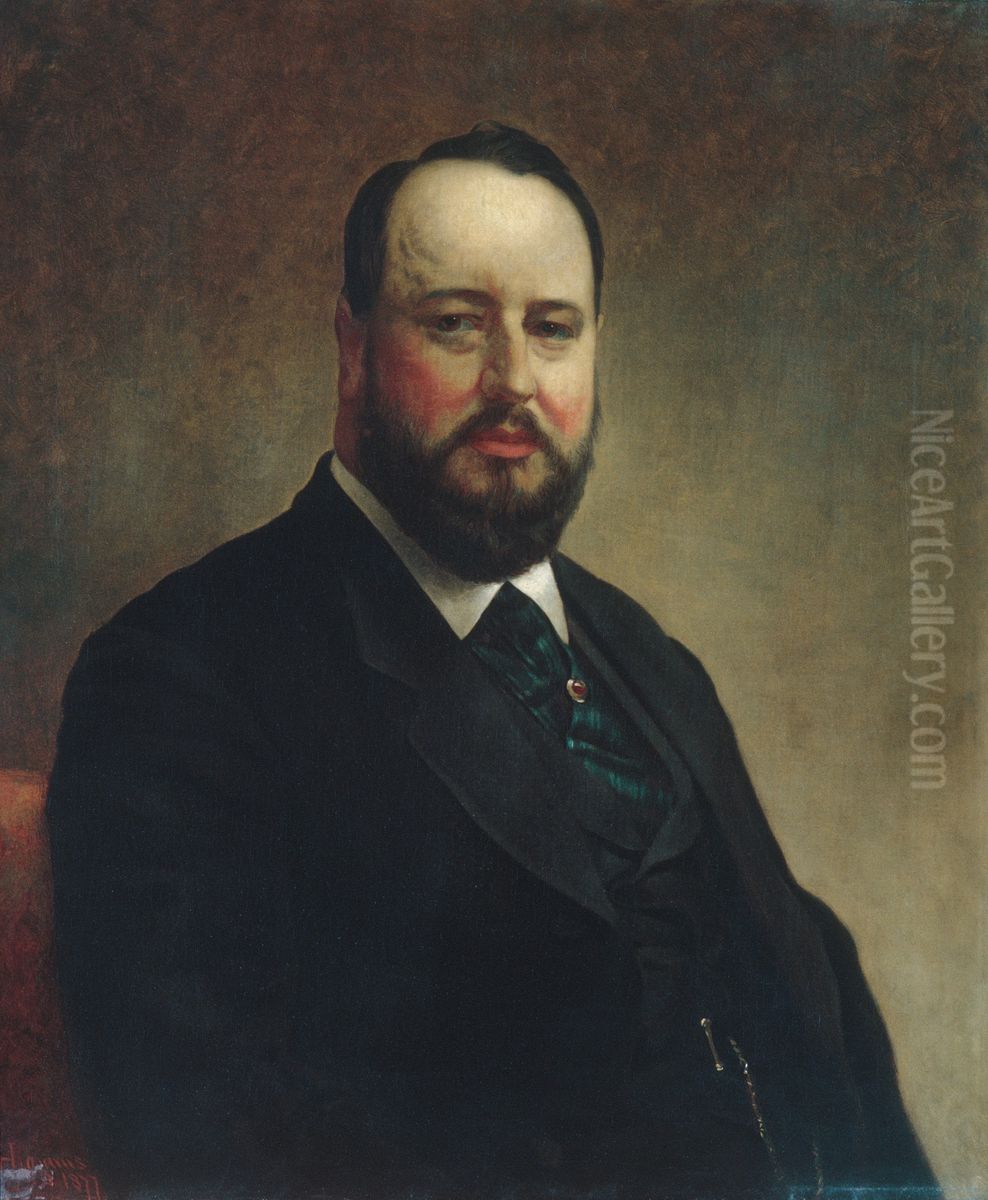 Joseph W. Drexel Oil Painting by Jacob Hart Lazarus