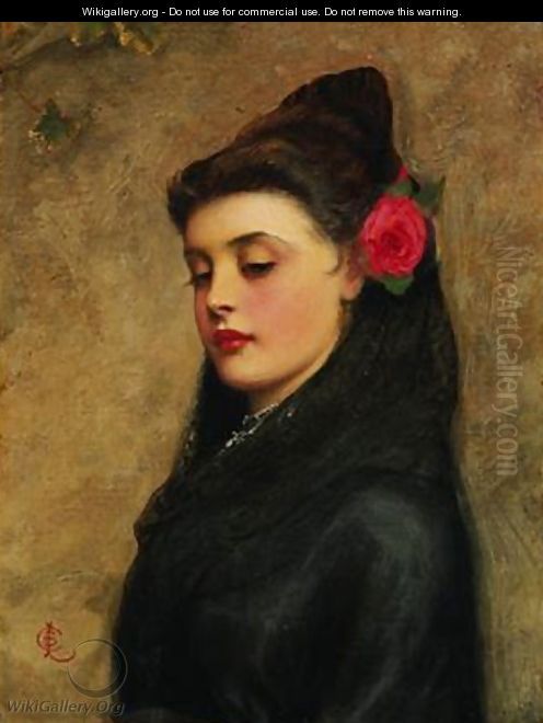 A Spanish Girl Oil Painting by Charles Sillem Lidderdale
