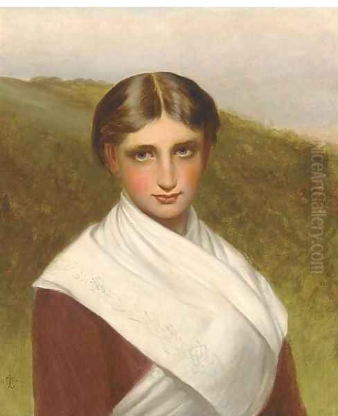 A country girl 2 Oil Painting by Charles Sillem Lidderdale