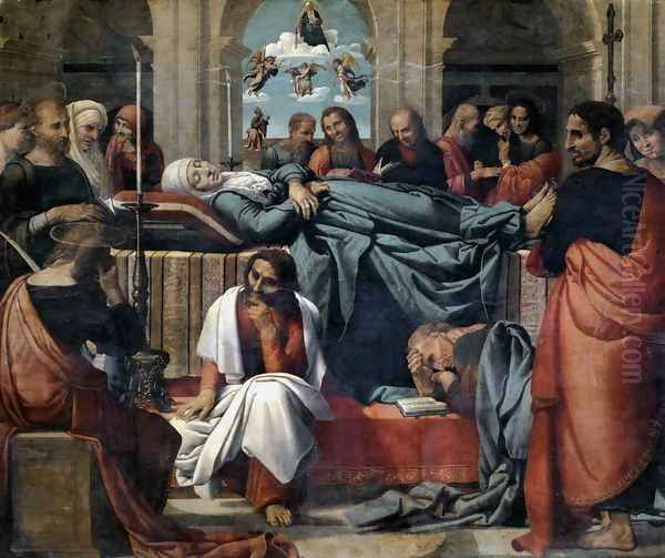 Death and Assumption of the Virgin 1507 Oil Painting by Fernando Llanos