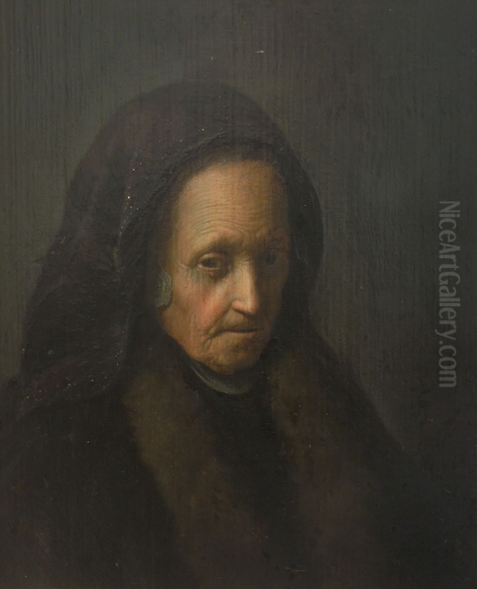 Portrait Of Rembrandt's Mother Oil Painting by Gerrit Dou
