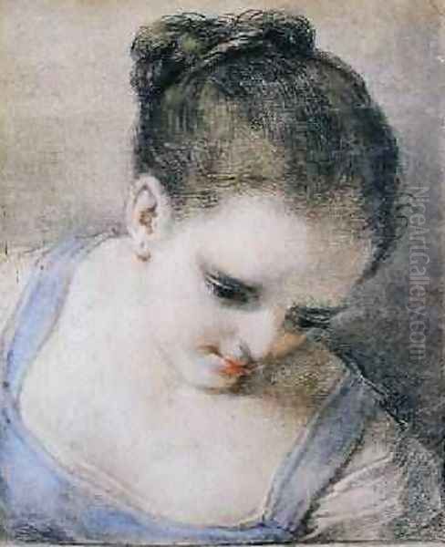 Head of a Girl 2 Oil Painting by Benedetto Luti