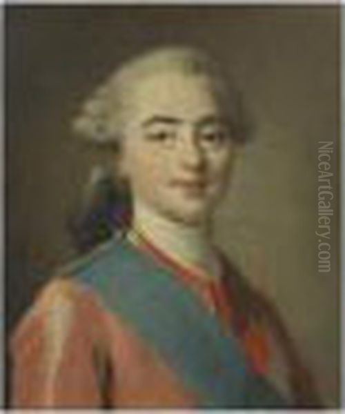 Portait De Louis 
Stanislas-xavier De France, Comte De Provence Et Futur Louis Xviii 
(1755-1824) Oil Painting by Francois-Hubert Drouais