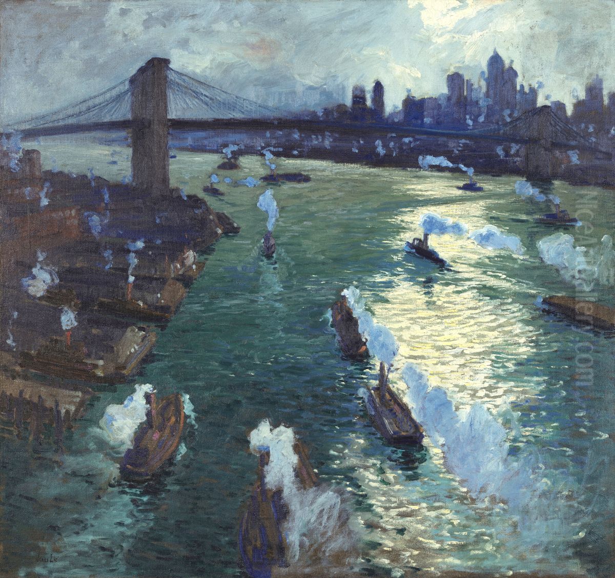 Path of Gold Oil Painting by Jonas Lie