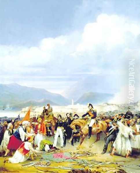 The Capture of Morea Castle Oil Painting by Jean-Charles Langlois