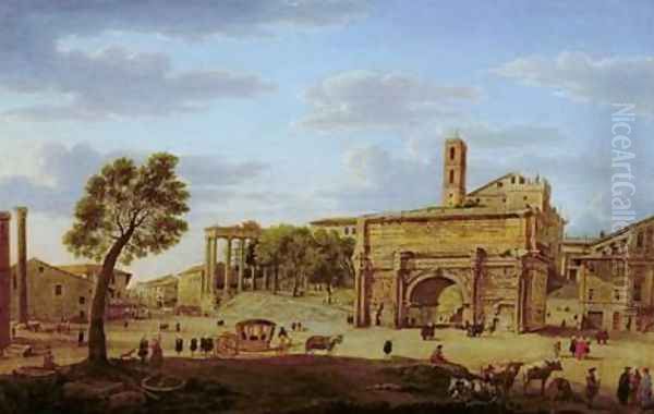 Hadrians Arch Rome Oil Painting by Hendrik Frans van Lint (Studio Lo)