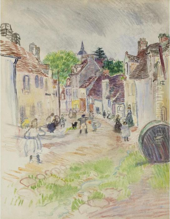 Village De Normandie Oil Painting by Raoul Dufy