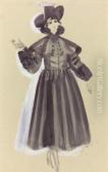 Modele De Robe Pour Paul Poiret Oil Painting by Raoul Dufy