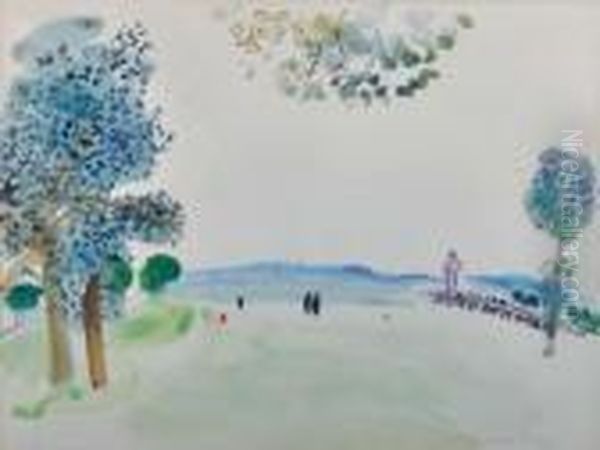 Promeneurs Dans Un Parc Oil Painting by Raoul Dufy