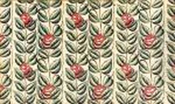 Progetto Di Tessuto Realizzato Per La Maison Bianchini-ferier Di Lione Oil Painting by Raoul Dufy