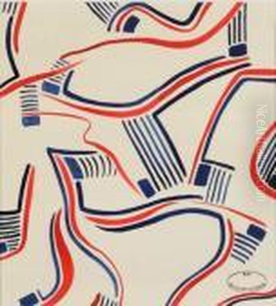 Projet De Tissu Oil Painting by Raoul Dufy