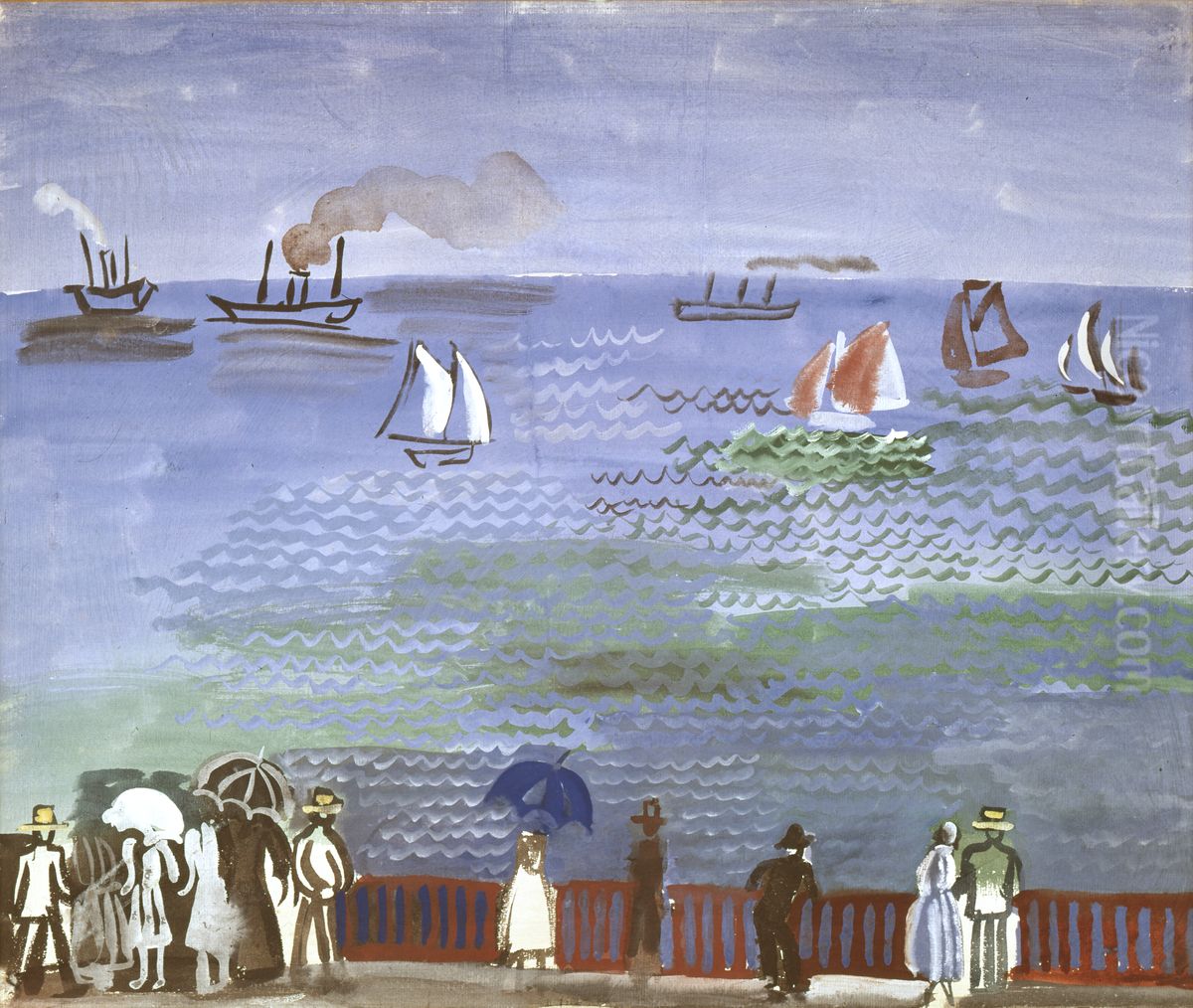 La Mer Au Havre Oil Painting by Raoul Dufy
