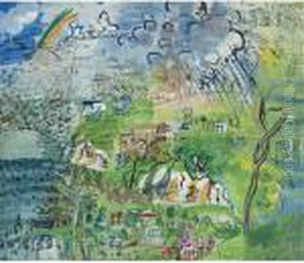 Projet Pour Le Bar Du Palais De Chaillot Oil Painting by Raoul Dufy