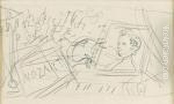 Personnage Au Violon Oil Painting by Raoul Dufy