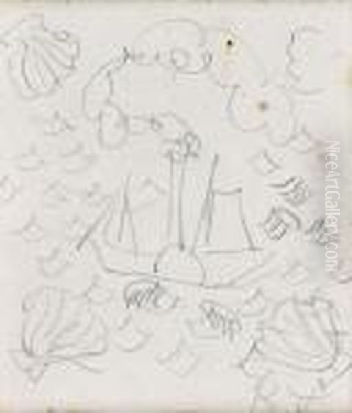 Bateau Et Coquillages Oil Painting by Raoul Dufy