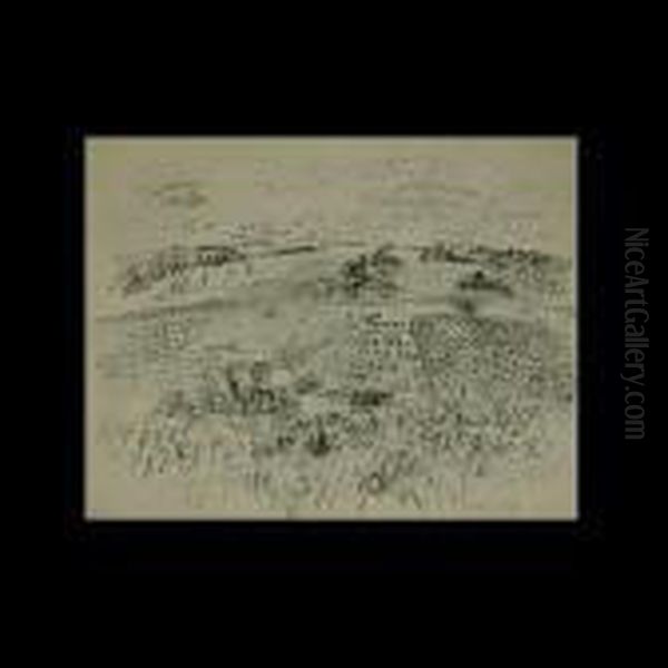 French The Harvest.
Lithograph Oil Painting by Raoul Dufy