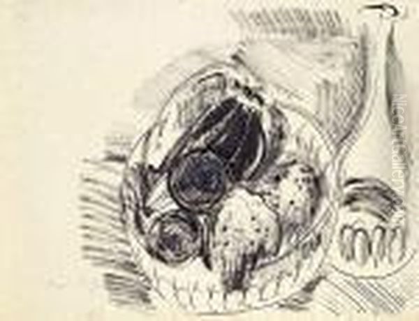 Coupe De Fruits Et Carafe Oil Painting by Raoul Dufy