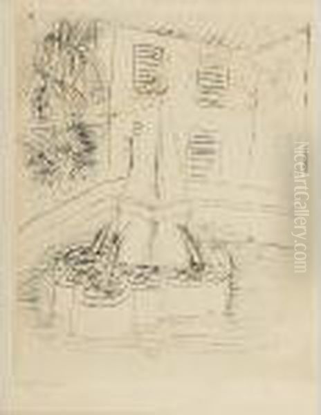 Fontana A Vence Oil Painting by Raoul Dufy