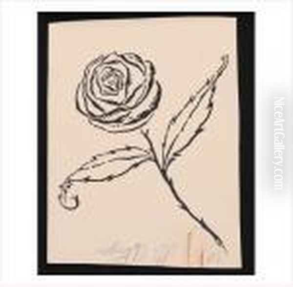 Rose Noire Oil Painting by Raoul Dufy