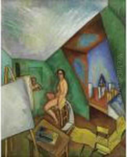 L'atelier De La Rue Seguier Oil Painting by Raoul Dufy