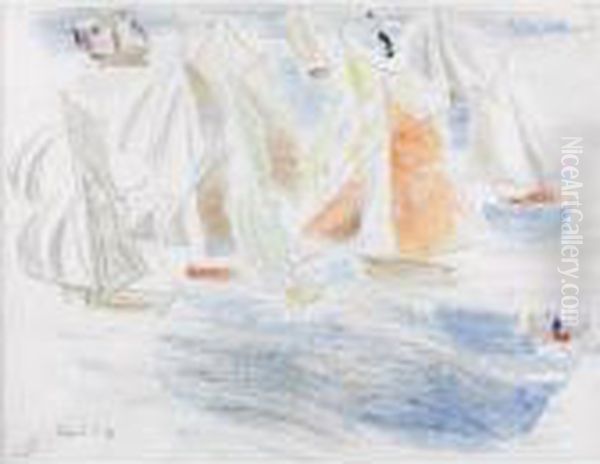 Voiliers Oil Painting by Raoul Dufy