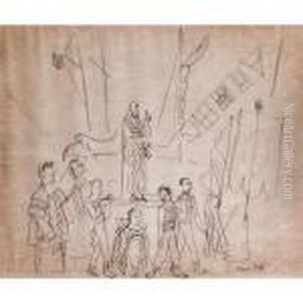 Procession Oil Painting by Raoul Dufy